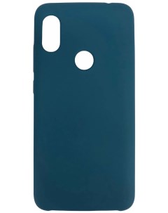 Чехол матово силиконовый для Xiaomi Redmi 6 Pro Mi A2 lite Blue Nobrand