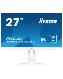 27 Монитор ProLite XUB2792QSU W1 White 75Hz 2560x1440 IPS Iiyama