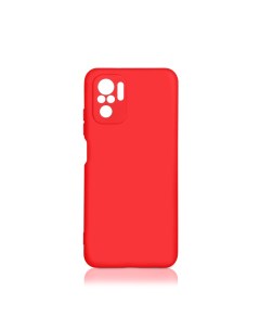 Чехол матово силиконовый soft touch для Redmi Note 10S красный Df