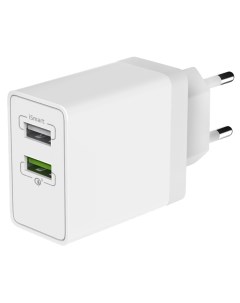 Сетевое зарядное устройство 2 USB 5 4 A white Olmio