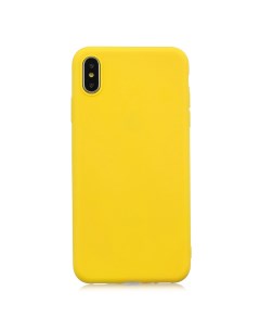 Ультратонкий пластиковый чехол Soft Touch для iPhone XS Max Желтый Bruno