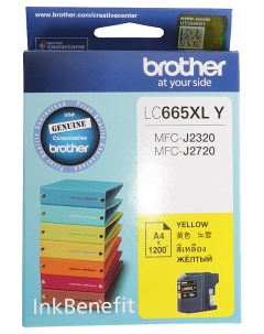 Картридж для струйного принтера LC 665XL Y желтый оригинал Brother