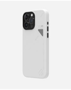 Чехол для iPhone 15 Pro Max A15 Vegan MagSafe магнитный из элитной экокожи бел Aulumu
