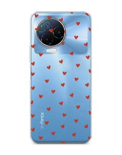 Чехол на Infinix Note 12 Pro 4G Note 12 2023 Red hearts Homey