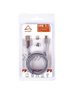 Дата кабель A0605037 USB USB Type C HDMI Lightning 1 м серый Arnezi