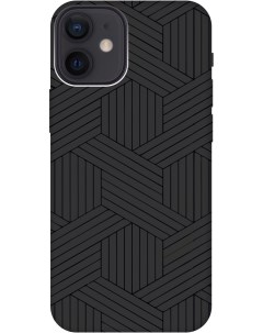 Силиконовый чехол на Apple iPhone 12 Mini с рисунком Милый узор Soft Touch черный Gosso cases