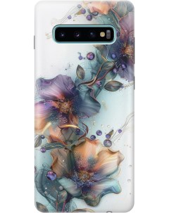 Силиконовый чехол на Samsung Galaxy S10 с принтом Мистические цветы Gosso cases
