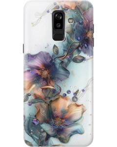 Силиконовый чехол на Samsung Galaxy J8 с принтом Мистические цветы Gosso cases