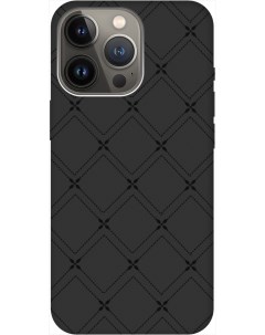 Силиконовый чехол на Apple iPhone 14 Pro с рисунком Стильные линии Soft Touch черный Gosso cases