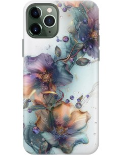 Силиконовый чехол на Apple iPhone 11 Pro Max с принтом Мистические цветы Gosso cases