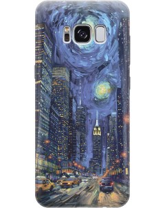 Силиконовый чехол на Samsung Galaxy S8 с принтом Ночной проспект Gosso cases