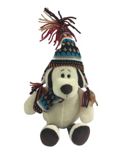 Мягкая игрушка Собака в шапке 18 см Teddy