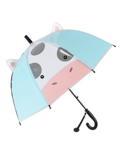 Зонт трость Коровка с рожками черный Mihi mihi