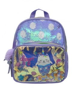 Рюкзак детский с блестками Caticorn цвет фиолетовый Михимихи