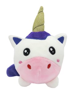 Мягкая игрушка антистресс Единорожка бело фиолетовая 10см Mihi mihi