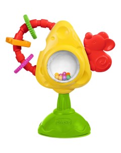 Развивающая игрушка Мышка 5191 с сыром и крекерами на присоске для стульчика Chicco