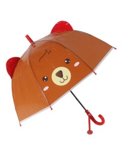 Зонт трость Мишка с ушками красный Mihi mihi