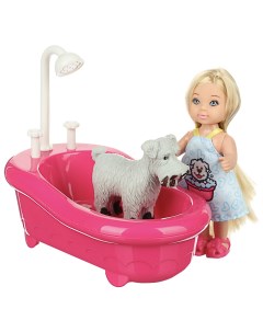 Кукла с питомцем меняет цвет в ванной 5 пр 11 5см ABS ПВХ 22х16х9см Игроленд