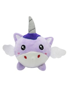 Мягкая игрушка антистресс Единорожка с крыльями фиолетовая 10см Mihi mihi