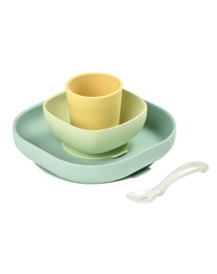 Набор детской посуды SILICONE MEAL SET 913436 2 тарелки стакан ложка Beaba