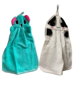 Детское полотенце набор панда и морской котик 2 шт Nobrand