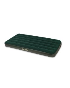 Матрас кровать надувной односпальный зеленый 99х191x22 см Intex