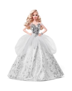 Кукла Коллекционная Праздник Блондинка в серебряном платье GXL21 Barbie