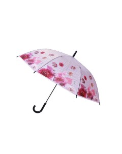 Зонт трость Цветы с 3D эффектом черный Mihi mihi