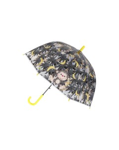 Зонт трость Обезьянка прозрачный купол желтый Mihi mihi