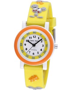 Детские наручные часы Н104 2 желтые мыши Тик-так