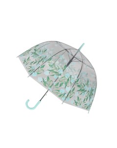 Зонт трость Цветочки прозрачный купол голубой Mihi mihi