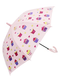 Зонт трость Капкейки меняющий цвет пудровый Михимихи