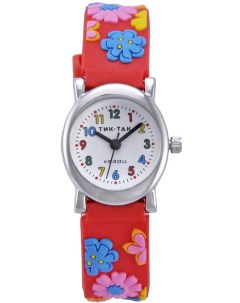 Детские наручные часы Н107 2 цветочки Тик-так