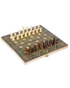 Набор магнитных игр 539 004 3 в 1 шашки шахматы нарды узорчатые мдф дерево Ldgames