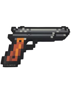 Пистолет игрушечный Кольт 8Бит пиксельный со звуком и светом 24см Pixel crew