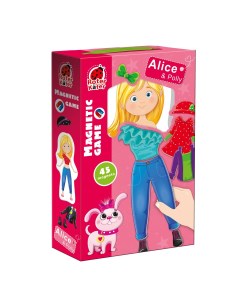 Магнитная игра кукла одевашка RK2120 02 Alice and Polly Roter kafer