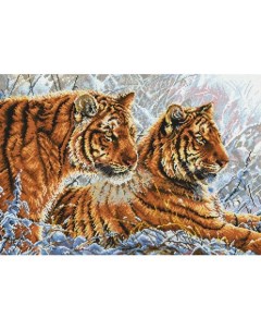 Набор для творчества Набор для вышивания крестиком Амурские тигры 2333 14 Белоснежка