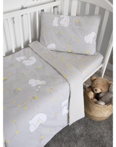 Детское постельное белье в кроватку для новорожденных ясли поплин Умка Baby nice
