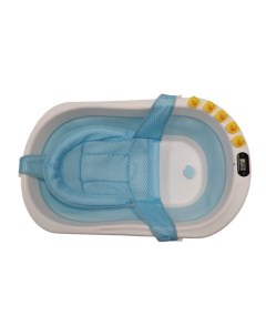 Детская ванночка для купания новорожденных складная с термометром Nobrand