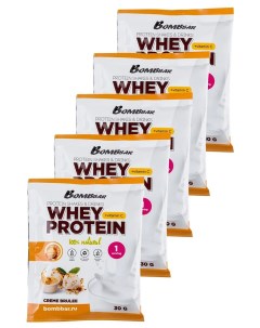 Протеин порционный протеиновый коктейль Whey Protein 40шт по 30г крем брюле Bombbar