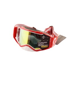 Очки для горнолыжного спорта красный белый стекло желтое чехол Scott