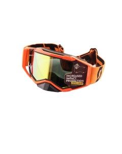 Очки для горнолыжного спорта оранжевый неон стекло желтое чехол Scott