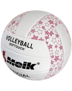 Мяч волейбольный 2898 PVC 2 5 270 гр машинная сшивка розовый Meik