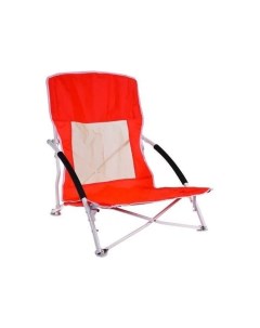 Складное пляжное кресло camping life 600d металл 110 кг 80 см FD8300360 красное Интекс Koopman