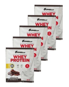 Протеин порционный протеиновый коктейль Whey Protein 30шт по 30г шоколад Bombbar