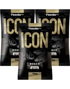 Прикормка Icon Gold Roach 3 упаковки Feeder.by
