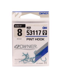 Крючки 53117 Pint Hook blue 8 11шт Owner