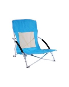 Складное пляжное кресло camping life 600d металл 110 кг 80 см FD8300360 голубое Интекс Koopman