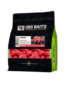 Бойлы прикормочные 20 мм 1 кг Креветка Красный Gbs baits