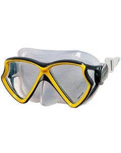 Маска для плавания intex silicone aviator pro mask желтая от 8 лет арт 55980 черно желт Nobrand